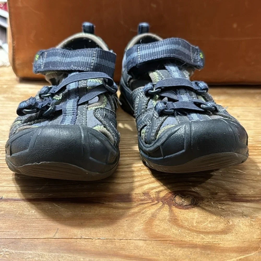 Merrell hydro sandals with leather upper size 12M blue gray Kids